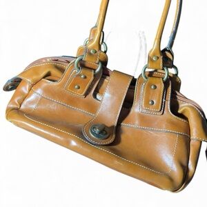 Elegant Tan Leather Handbag (item#b116)